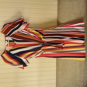 EUC Charming Charlie dress small striped res